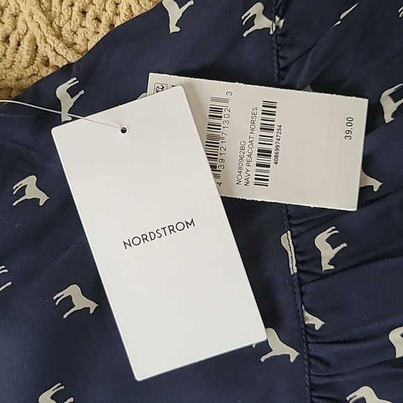 Nordstrom Navy & White Horse Print Dress - Size L (10/12) - Picture 7 of 9